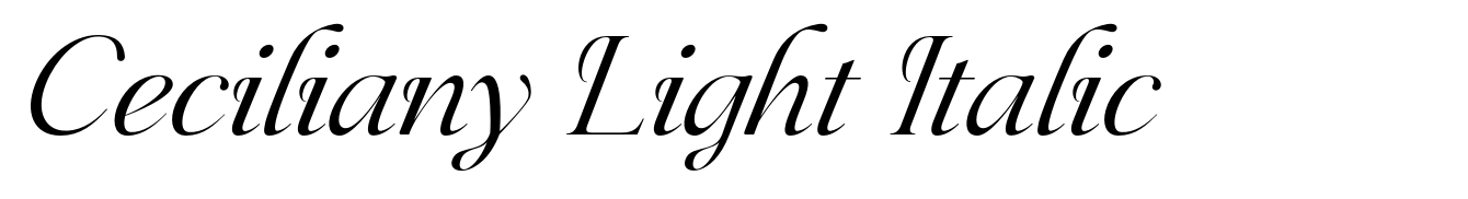 Ceciliany Light Italic